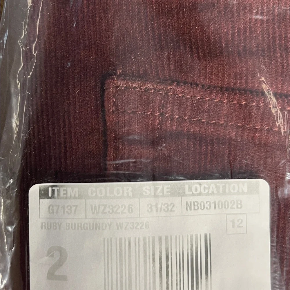 NWT J Crew 770 Straight-Fit Corduroy Pants 31x32